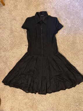 Black Shirtdress Sundress Maria Bianca Nero